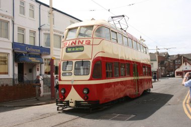 Blackpool No: 703 Sunderland No: 101 1934 Balon Car type Blackpool tramvay Blackpool, Lancashire, İngiltere 7 Haziran 2010