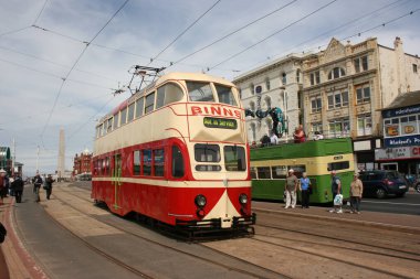 Blackpool No: 703 Sunderland No: 101 1934 Balon Car type Blackpool tramvay Blackpool, Lancashire, İngiltere 7 Haziran 2010