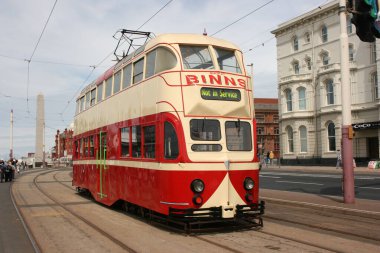 Blackpool No: 703 Sunderland No: 101 1934 Balon Car type Blackpool tramvay Blackpool, Lancashire, İngiltere 7 Haziran 2010