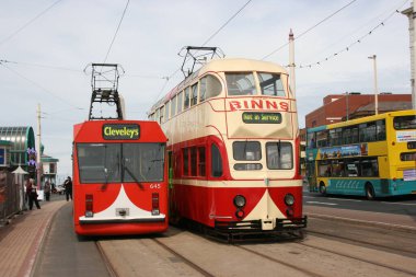 Blackpool No: 703 Sunderland No: 101, 1934 Balon Car type Blackpool tramvay, Blackpool, Lancashire, İngiltere 7 Haziran 2010