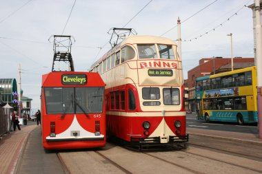 Blackpool No: 703 Sunderland No: 101, 1934 Balon Car type Blackpool tramvay, Blackpool, Lancashire, İngiltere 7 Haziran 2010