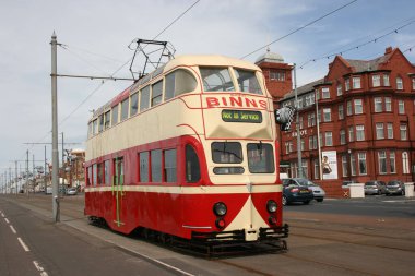 Blackpool No: 703in Sunderland No. 101 - 1934 Balon Car type Blackpool tramvay Blackpool, Lancashire, İngiltere 7 Haziran 2010