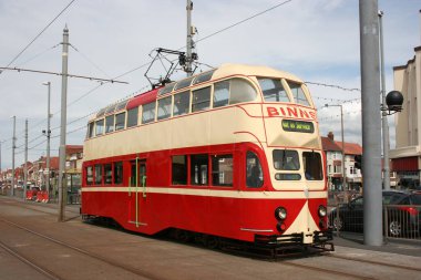 Blackpool No: 703 Sunderland No: 101, 1934 Balon Car type Blackpool tramvay, Blackpool, Lancashire, İngiltere 7 Haziran 2010