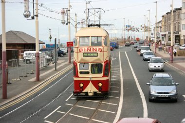 Blackpool No: 703 Sunderland No: 101 1934 Balon Car type Blackpool tramvay Blackpool, Lancashire, İngiltere 7 Haziran 2010