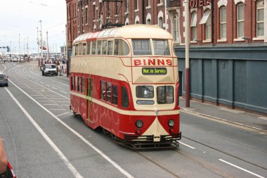 Blackpool No: 703 Sunderland No: 101 1934 Balon Car type Blackpool tramvay Blackpool, Lancashire, İngiltere 7 Haziran 2010