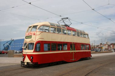 Blackpool No: 703 Sunderland No: 101 1934 Balon Car type Blackpool tramvay Blackpool, Lancashire, İngiltere 7 Haziran 2010