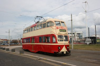 Blackpool No: 703 Sunderland No: 101 1934 Balon Car type Blackpool tramvay Blackpool, Lancashire, İngiltere 7 Haziran 2010