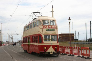 Blackpool No: 703 Sunderland No: 101 1934 Balon Car type Blackpool tramvay Blackpool, Lancashire, İngiltere 7 Haziran 2010