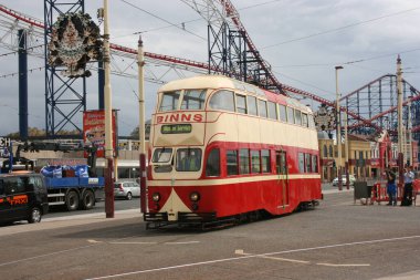 Blackpool No: 703 Sunderland No: 101 1934 Balon Car type Blackpool tramvay Blackpool, Lancashire, İngiltere 7 Haziran 2010