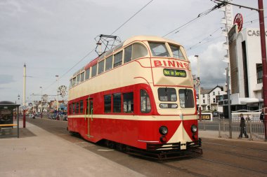 Blackpool No: 703 Sunderland No: 101 1934 Balon Car type Blackpool tramvay Blackpool, Lancashire, İngiltere 7 Haziran 2010