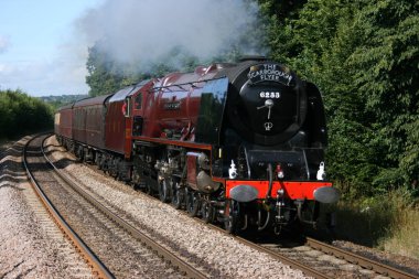 LMS Pasifik Buharlı Lokomotif. Hayır. 6233 Sutherland Düşesi Deighton, 31 Temmuz 2009 - Deighton, Yorkshire, İngiltere