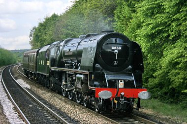 LMS Pasifik Buharlı Lokomotif. Hayır. 6233 Sutherland Düşesi Deighton, 17 Mayıs 2010 - Deighton, Yorkshire, Birleşik Krallık