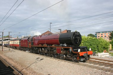 LMS Pasifik Buharlı Lokomotif. Hayır. 6201 Prenses Elizabeth York İstasyonu, 8 Ağustos 2008 - York, Kuzey Yorkshire, Birleşik Krallık