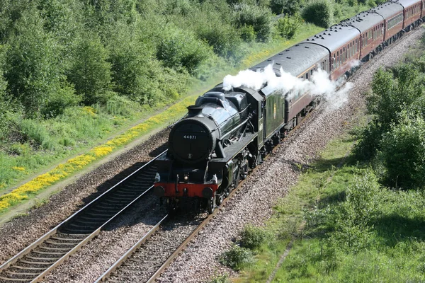 Black Five Steam Locomotive Number 44871 Tinsley Charter Train 12Th — Stock fotografie