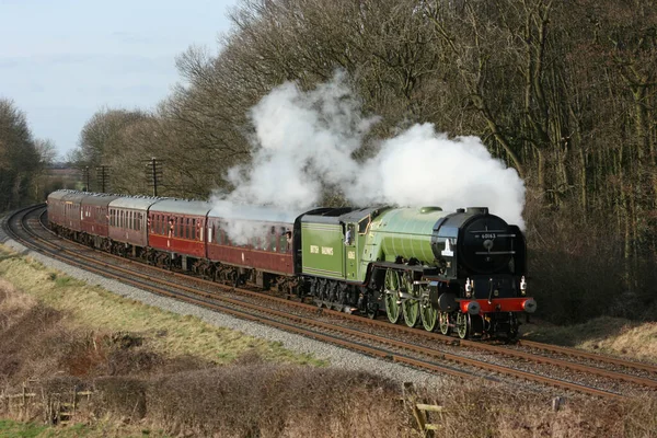 Steam Locomotive Tornado Great Central Railway Heritage Steam Railway Loughborough — стокове фото