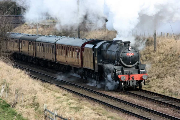 Black Five Steam Loco Number 44767 Great Central Railway Heritage — Stock fotografie