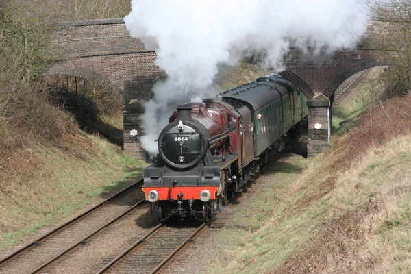 Jubilee Steam Loco 5690 Leander Great Central Railway Heritage Steam — стокове фото