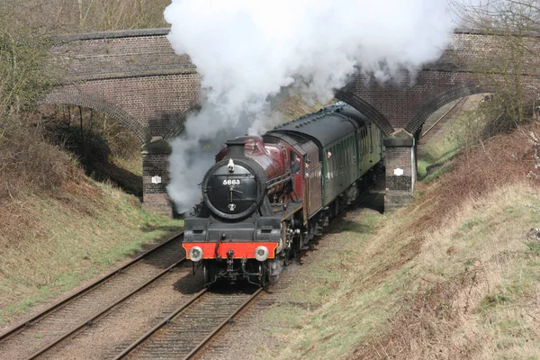 Jubilee Steam Loco 5690 Leander Great Central Railway Heritage Steam — стокове фото