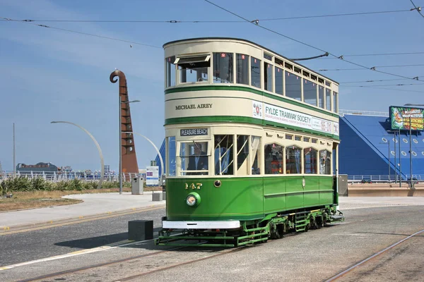 Historyczny Tramwaj Osobowy Standard Car 147 Blackpool Tramway Blackpool Lancashire Obrazy Stockowe bez tantiem