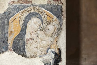 Verona, İtalya, Avrupa, Ağustos 2019, Chiesa di San Fermo Maggiore Kilisesi 'nin Ayrıntıları