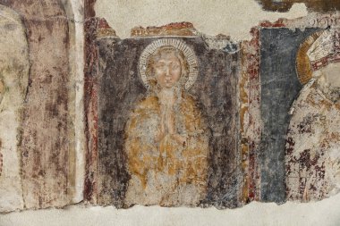 Verona, İtalya, Avrupa, Ağustos 2019, Chiesa di San Fermo Maggiore Kilisesi 'nin Ayrıntıları