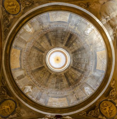 Brescia, İtalya, Avrupa, Ağustos 2019 Eski Katedral manzarası, Duomo Vecchio