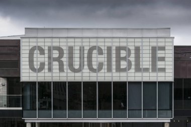 Entrance to the Crucible Theatre, Sheffield, South Yorkshire, UK - September 2013 clipart