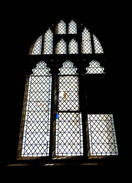 Détail Vitrail Crowland Abbey Crowland Lincolnshire Angleterre Avril 2013 — Photo