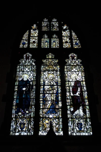 Detail Stained Glass Window Crowland Abbey Crowland Lincolnshire England 27Th — Stock Photo, Image