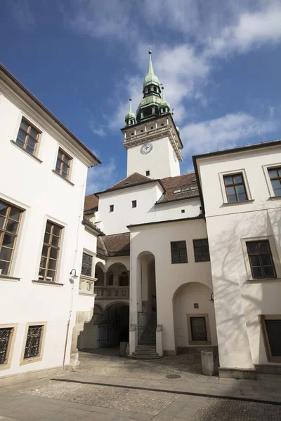 Çek Cumhuriyeti Avrupa Daki Brno Binasındaki Eski Belediye Sarayı Şubat — Stok fotoğraf