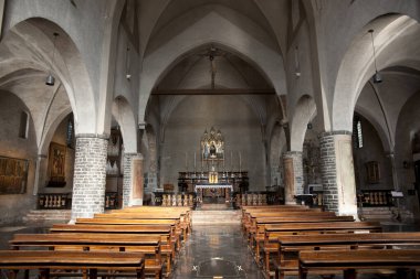 Chiesa di San Giorgio (St. George Kilisesi) Varenna, Como Gölü, İtalya 29 Ağustos 2011