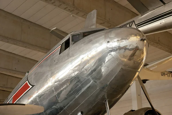 Uitzicht Dc3 Het Fins Luchtvaartmuseum Bij Helsinki Juni 2013 Helsinki — Stockfoto