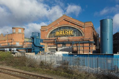 Fırça Elektrik Fabrikası 'nın dış görünüşü, Loughborough, Leicestershire, İngiltere - 1 Şubat 2018