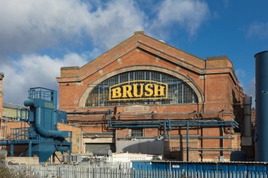Fırça Elektrik Fabrikası 'nın dış görünüşü, Loughborough, Leicestershire, İngiltere - 1 Şubat 2018
