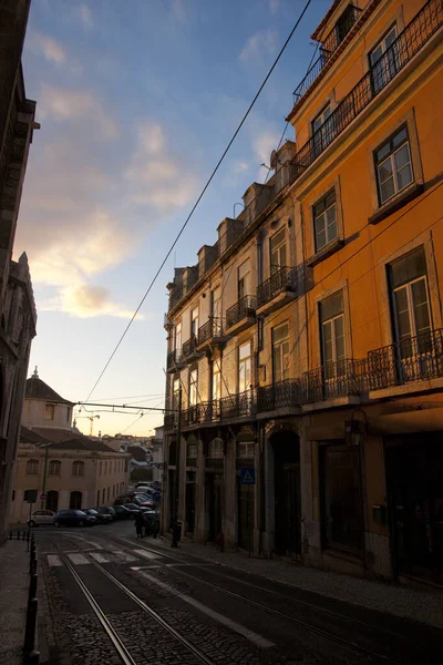 Veduta Una Strada Storica Tradizionale Lisbona Portogallo Europa Novembre 2010 — Foto Stock