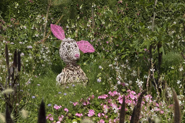 Winnie Pooh Themed Piglet Garden Display Homestead Park York North — Stock Photo, Image