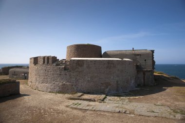 Guernsey, İngiltere - Temmuz 2013, Fort Hommet Sahil Savunma Kalesi