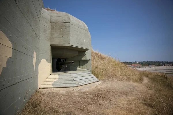 Fort Hommet Coastal Defence Gun Casement Bunker Guernsey Regno Unito — Foto Stock