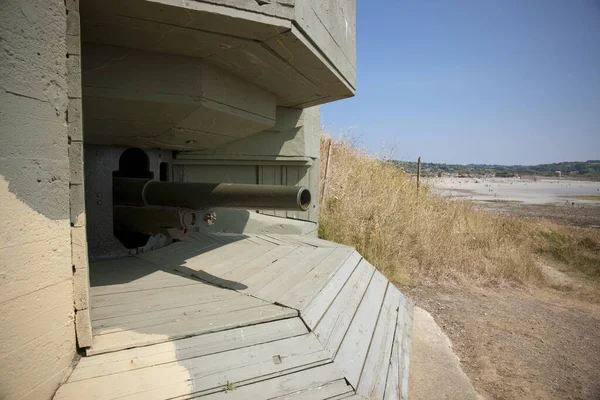 Fort Hommet Coastal Defence Gun Casement Bunker Guernsey July 2013 — стоковое фото