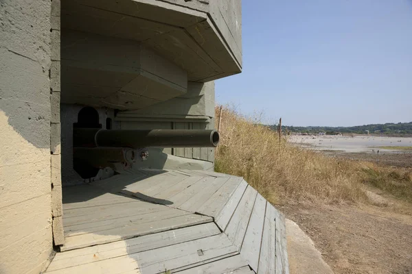 Fort Hommet Coastal Defence Gun Casement Bunker Guernsey Regno Unito — Foto Stock