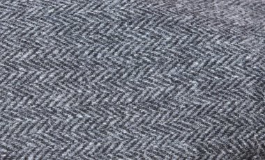 Herringbone Tweed desenli gri / koyu gri / siyah Harris Tweed yapımı