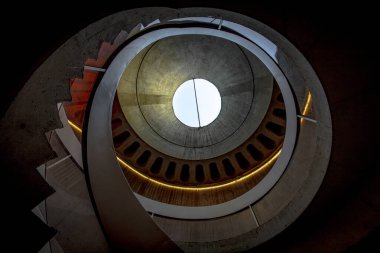 Lyon, Fransa, Avrupa, 6 Aralık 2019, Gallo-Roma Lyon-Fourviere Müzesi manzarası