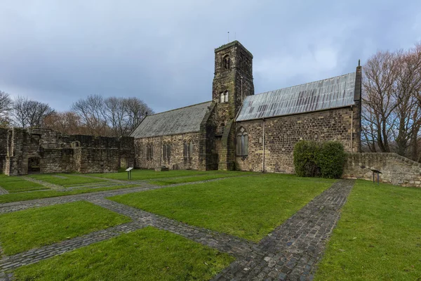 Jarrow Tyne Wear Reino Unido Noviembre 2019 Vista Histórica Iglesia — Foto de Stock