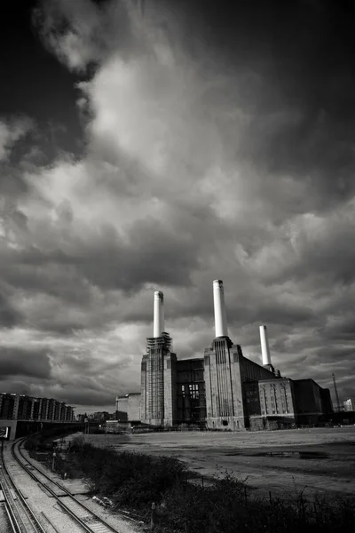 Vue Centrale Électrique Battersea Avant Réaménagement Majeur Battersea Londres Royaume — Photo