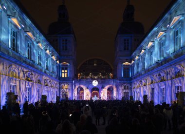 Lyon, Fransa, Avrupa, 6 Aralık 2019, Fetes des Lumieres, namı diğer Hafif Tiyatro Festivali