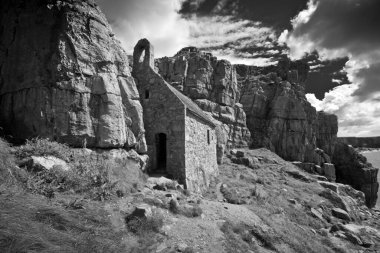Bosherton, Pembrokeshire, Galler, İngiltere, Temmuz 2014, Saint Govans Şapeli