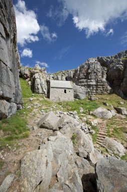 Bosherton, Pembrokeshire, Galler, İngiltere, Temmuz 2014, Saint Govans Şapeli