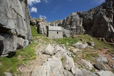 Bosherton, Pembrokeshire, Galler, İngiltere, Temmuz 2014, Saint Govans Şapeli