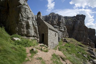 Bosherton, Pembrokeshire, Galler, İngiltere, Temmuz 2014, Saint Govans Şapeli
