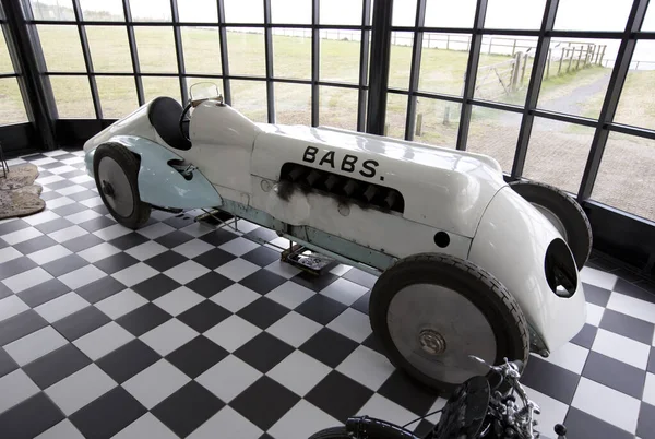 2014年7月 托马斯的 Babs 在威尔士卡马拉森郡彭定音金沙的速度博物馆展出 图库照片